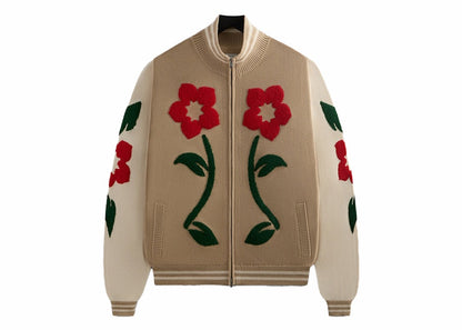 Kith Floral Crest Wyona Full Zip Sweater Canvas