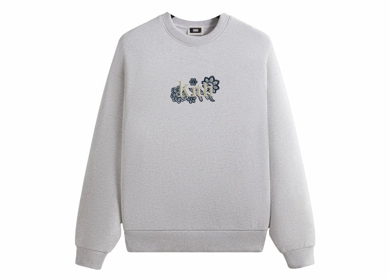 Kith Floral Lace Nelson Crewneck Light Heather Grey