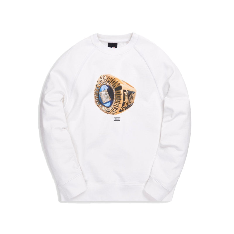 Kith For Major League Baseball Los Angeles Dodgers Champions Crewneck White