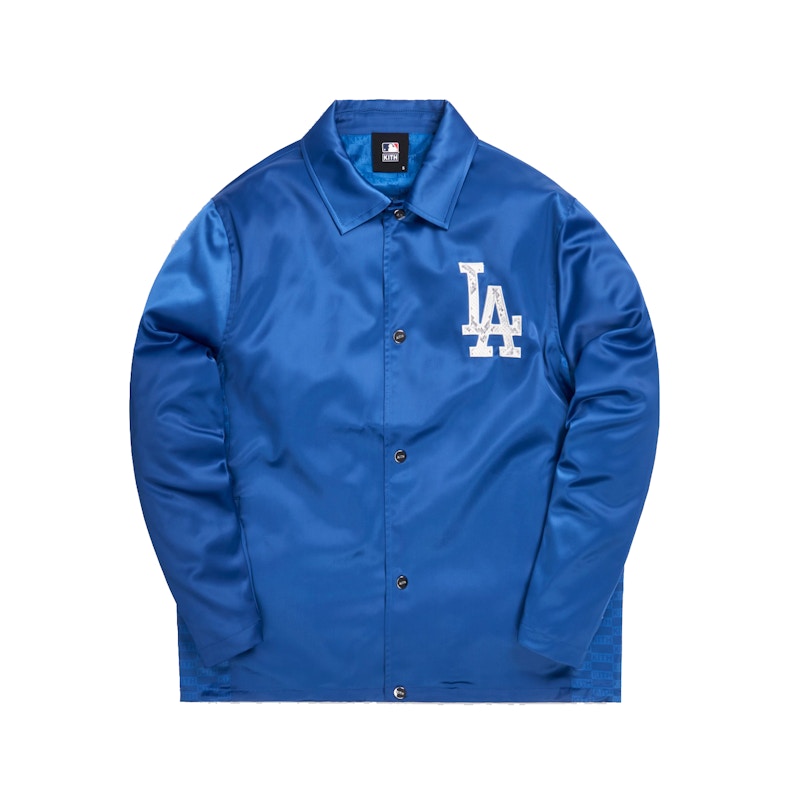 Kith For Major League Baseball Los Angeles Dodgers Coaches Jacket Royal Blue