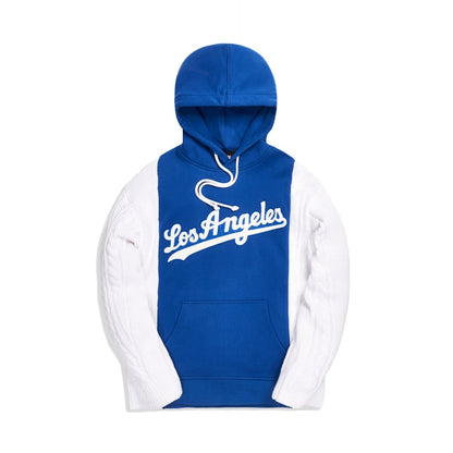 Kith For Major League Baseball Los Angeles Dodgers Combo Hoodie Royal Blue