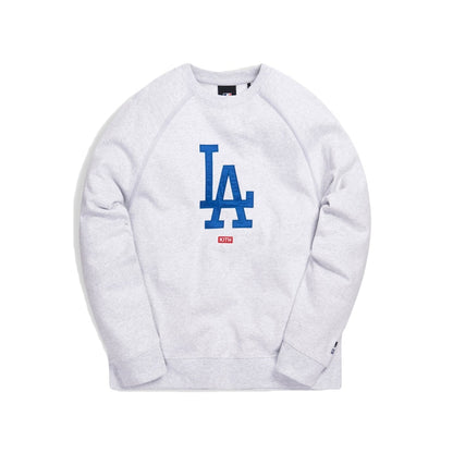 Kith For Major League Baseball Los Angeles Dodgers Crewneck Light Heather Grey