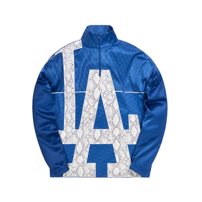 Kith For Major League Baseball Los Angeles Dodgers Quarter Zip Royal Blue