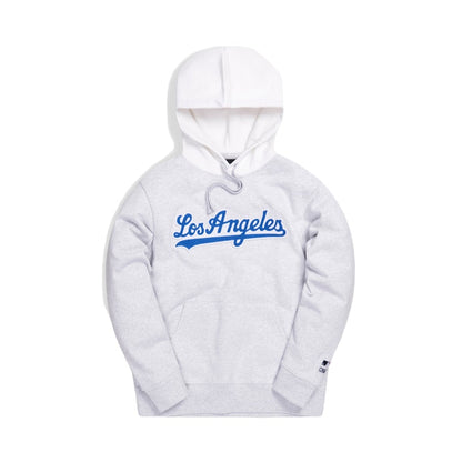 Kith For Major League Baseball Los Angeles Dodgers Script Hoodie Light Heather Grey