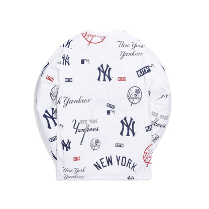 Kith For Major League Baseball New York Yankees All Over L/S Tee White