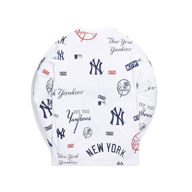 Kith For Major League Baseball New York Yankees All Over L/S Tee White
