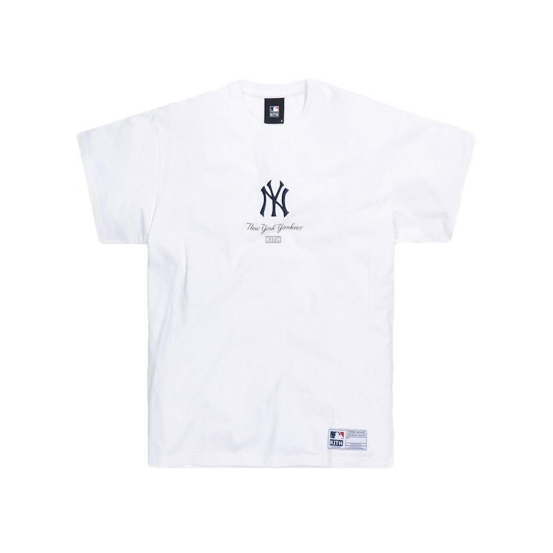 Kith For Major League Baseball New York Yankees Icon Script Box Tee White
