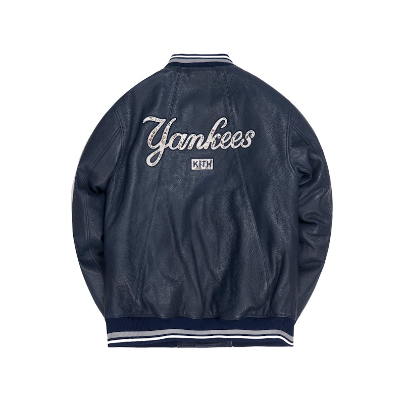 Kith For Major League Baseball New York Yankees Leather Bomber Navy
