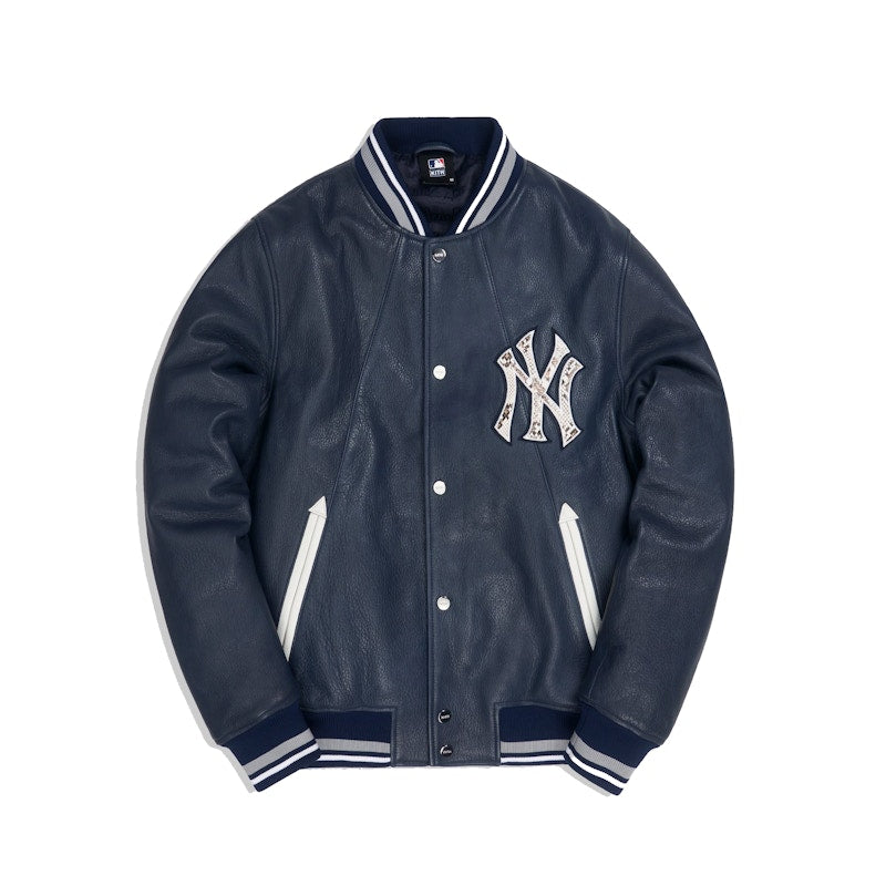 Kith For Major League Baseball New York Yankees Leather Bomber Navy