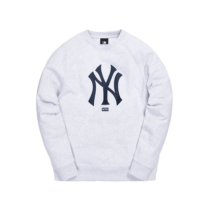 Kith For Major League Baseball New York Yankees Satin Crewneck Light Heather Grey