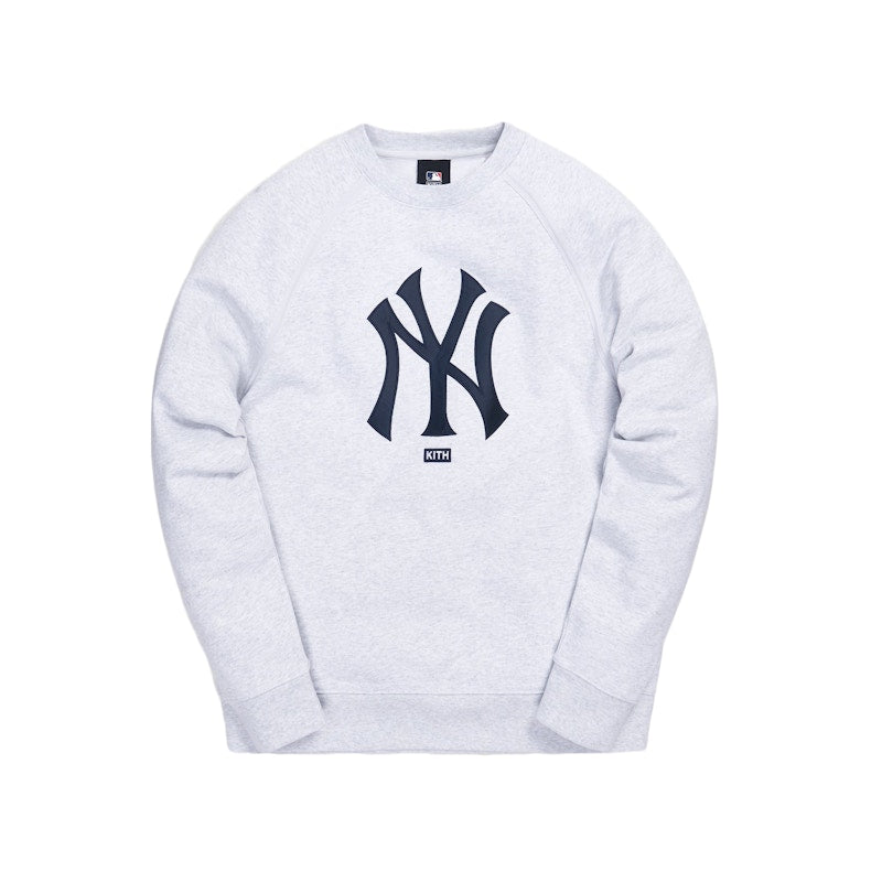 Kith For Major League Baseball New York Yankees Satin Crewneck Light Heather Grey