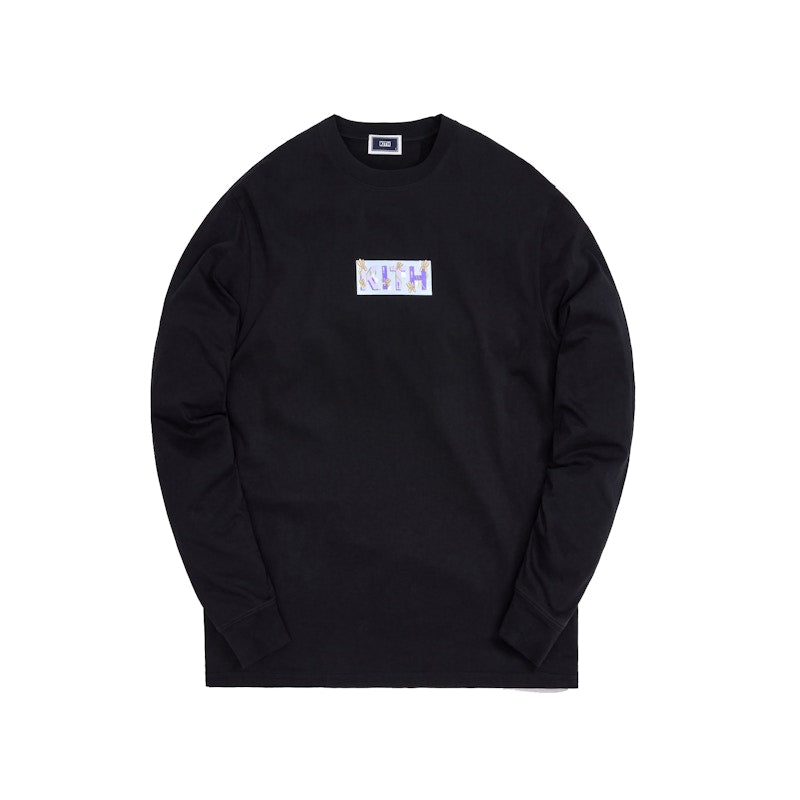 Kith For Superwaxx Classic Logo L/S Tee Black