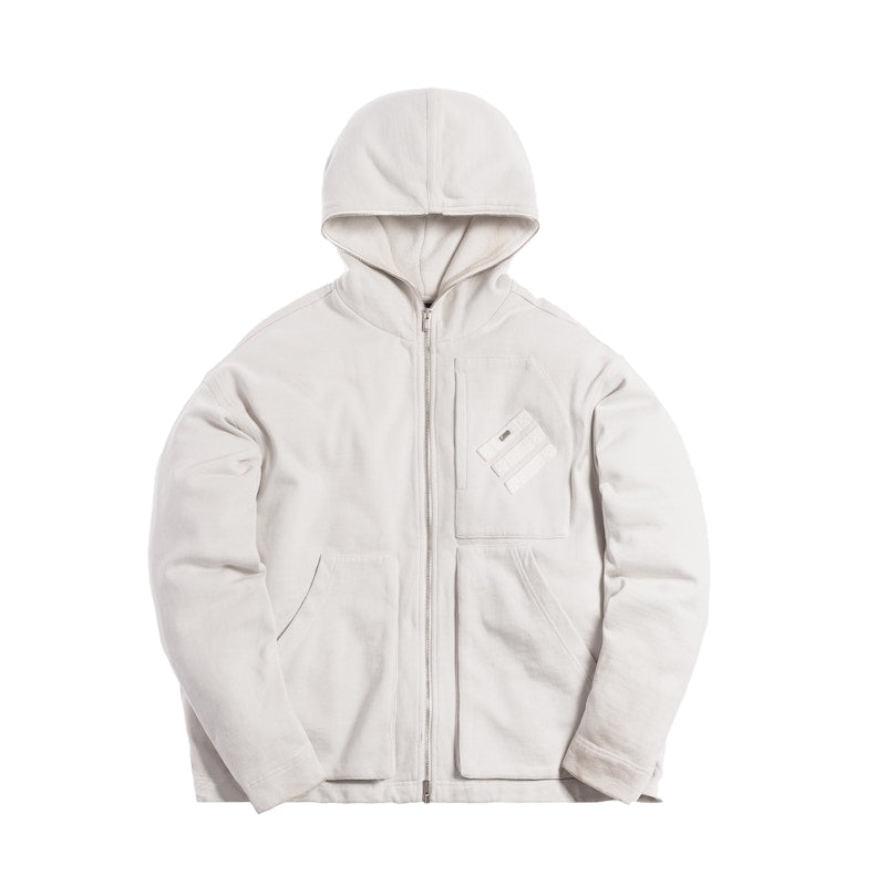 Kith Full Zip Cargo Hoode Light Grey