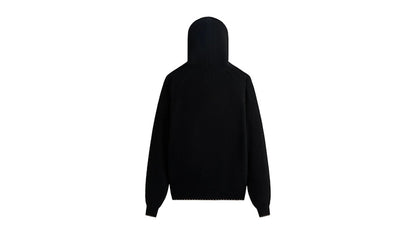Kith Full Zip Miles Knit Hoodie Black