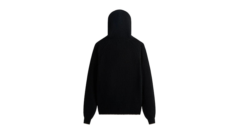 Kith Full Zip Miles Knit Hoodie Black