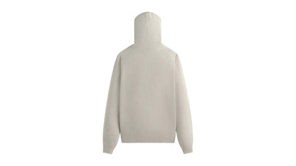 Kith Full Zip Miles Knit Hoodie Light Heather Grey