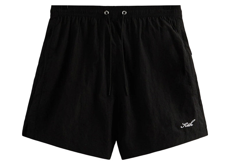Kith Garment Washed Nylon Active Swim Short Black