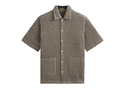 Kith Geometric Diamond Short Sleeve Boxy Collared Overshirt Black