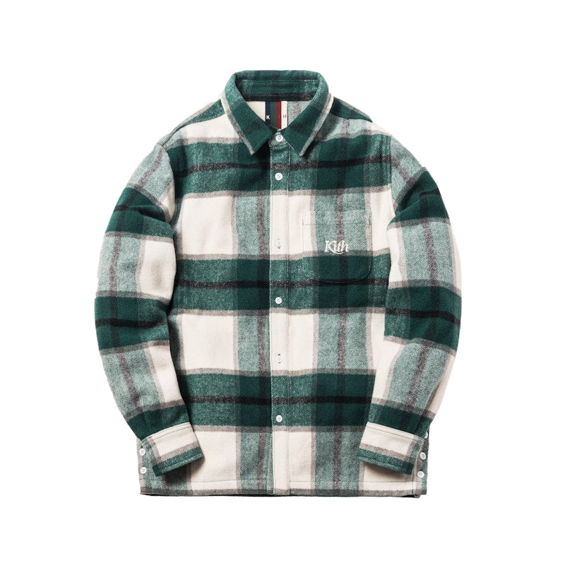 Kith Ginza Heavy Weight Flannel Off White Plaid