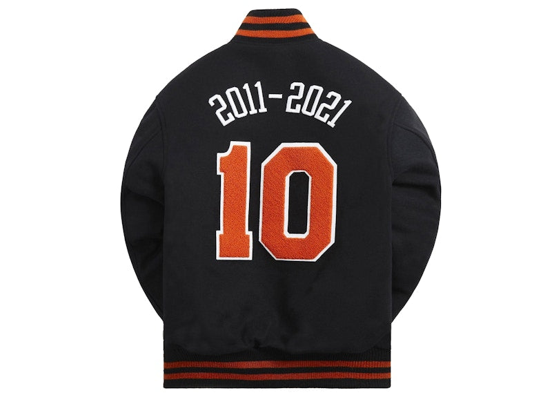 Kith Golden Bear for New York Knicks Varsity Jacket Black