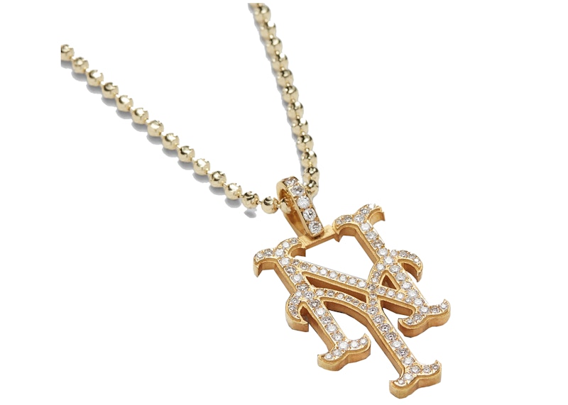 Kith Greg Yuna for New York Mets Pendant Necklace Gold
