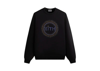 Kith Hanukkah Crystal Nelson Crewneck Black