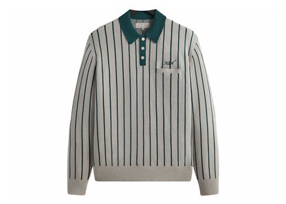 Kith Harmon Rugby Pullover Sweater Light Heather Grey