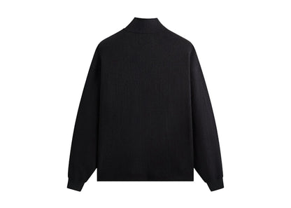 Kith Heavy Crepe Rib Knit Quarter Zip Nelson Black
