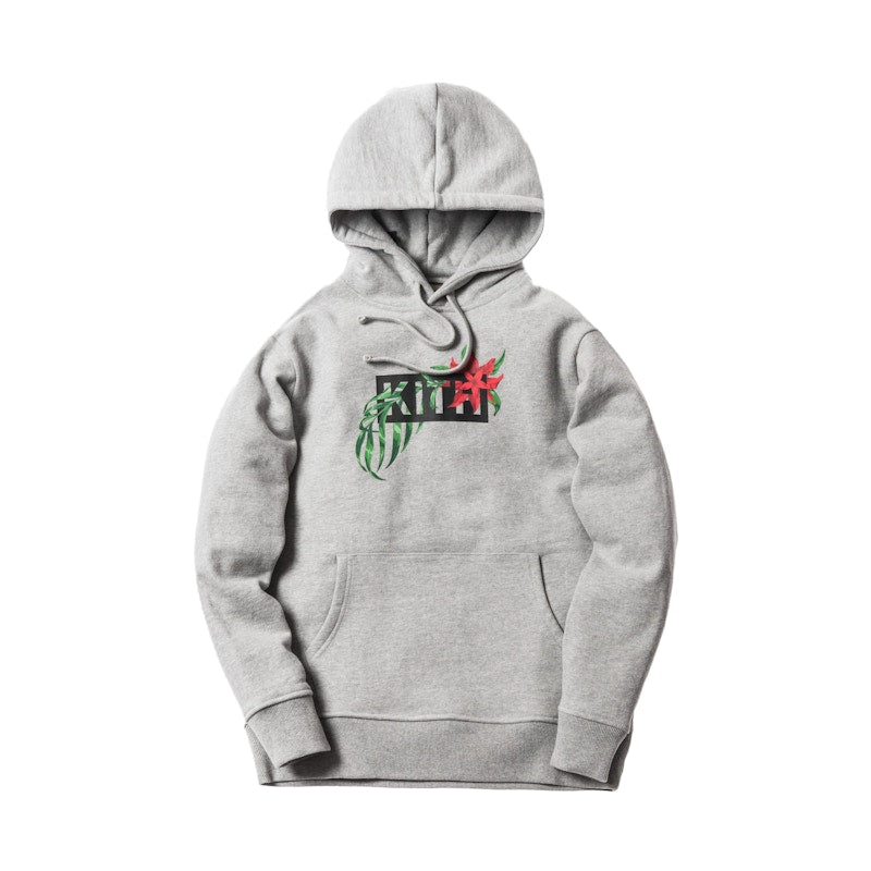 Kith In Bloom Classic Logo Hoodie Heather Grey