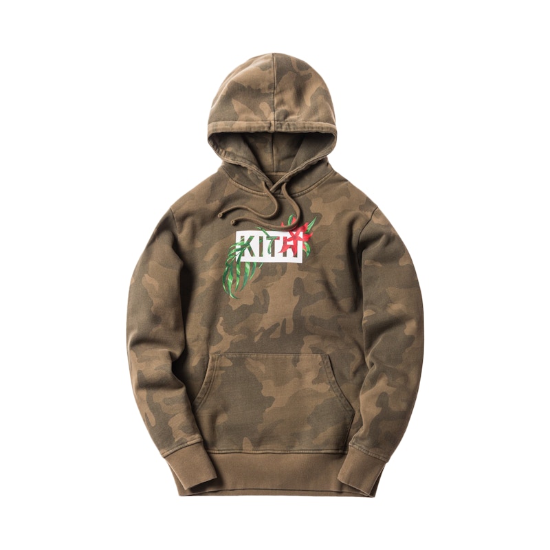 Kith In Bloom Classic Logo Hoodie Woodland Camo
