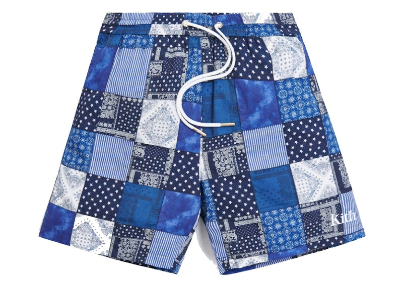 Kith Indigo Patchwork Hardaway Short Navy/Multi