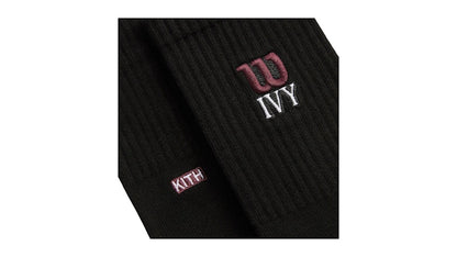 Kith Ivy Wilson Logo Crew Socks Black