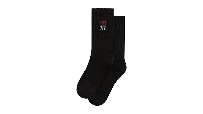Kith Ivy Wilson Logo Crew Socks Black
