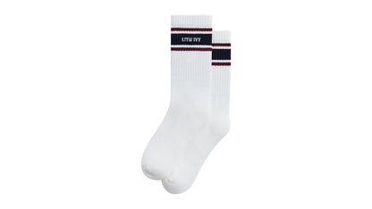 Kith Ivy Wilson Stripe Logo Crew Socks WhitePort Royal