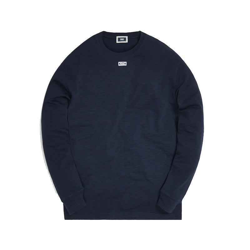 Kith JFK Slub Jersey L/S Tee Obsidian Navy