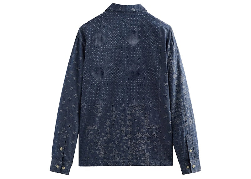 Kith Japanese Patchwork Jacquard Coaches Jacket Light Indigo