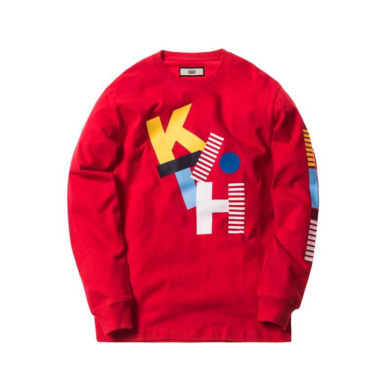 Kith Jumbled LS Tee Red