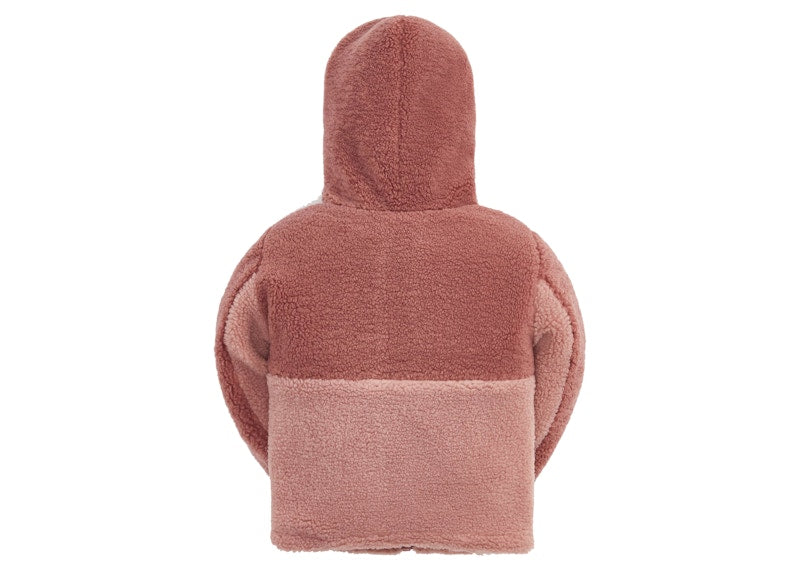Kith Kids Baby Blocked Faux Sherpa Full Zip Dusty Quartz