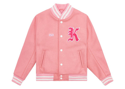 Kith Kids & Barbie for Golden Bear Varsity Jacket Pink