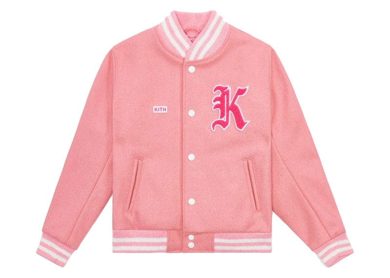 Kith Kids & Barbie for Golden Bear Varsity Jacket Pink