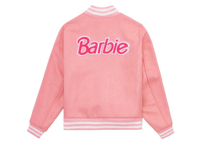 Kith Kids & Barbie for Golden Bear Varsity Jacket Pink