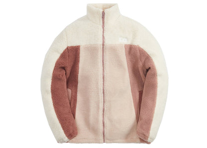 Kith Kids Blocked Sherpa Full Zip Dusty Quartz