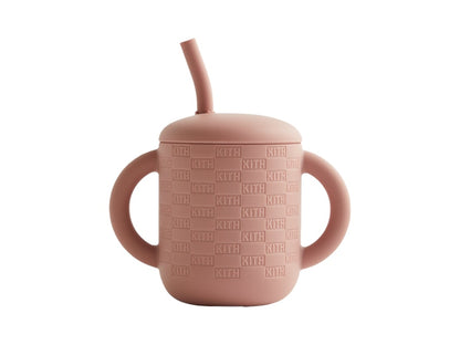 Kith Kids Mushie Silicone Training Cup And Straw Dusty Quartz