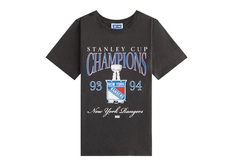 Kith Kids x New York Rangers Champions Vintage Tee Black