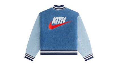 Kith Kids x Nike Denim Varsity Jacket Mystic Navy