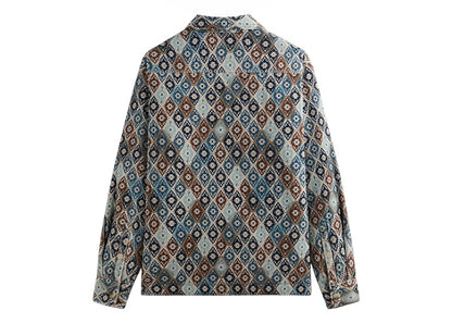 Kith Kilim Mosaic Brixton Puffed Shirt Jacket Muslin
