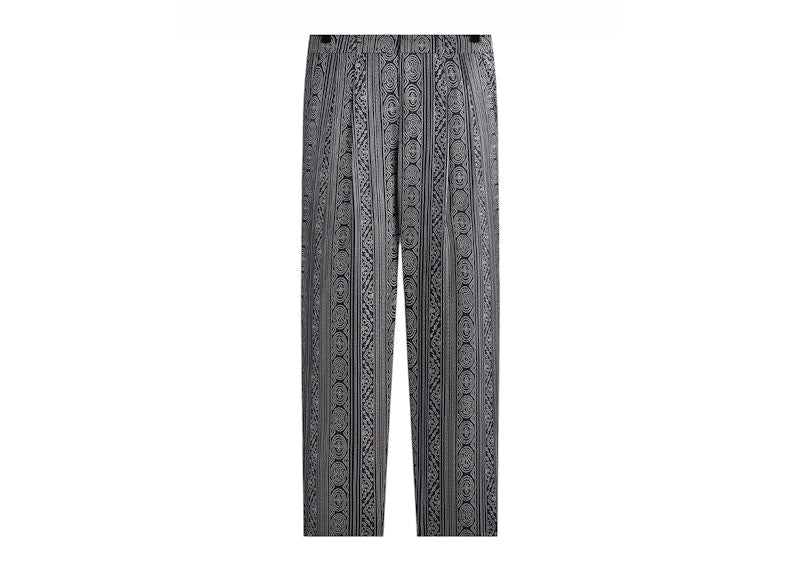 Kith Kin Batik Stripe Pleated Ari Trouser Nocturnal