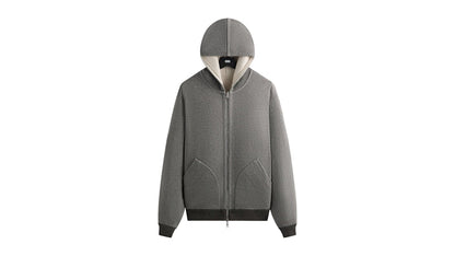 Kith & Kin Reversible Double Face Williams V Hoodie Dark Heather Grey