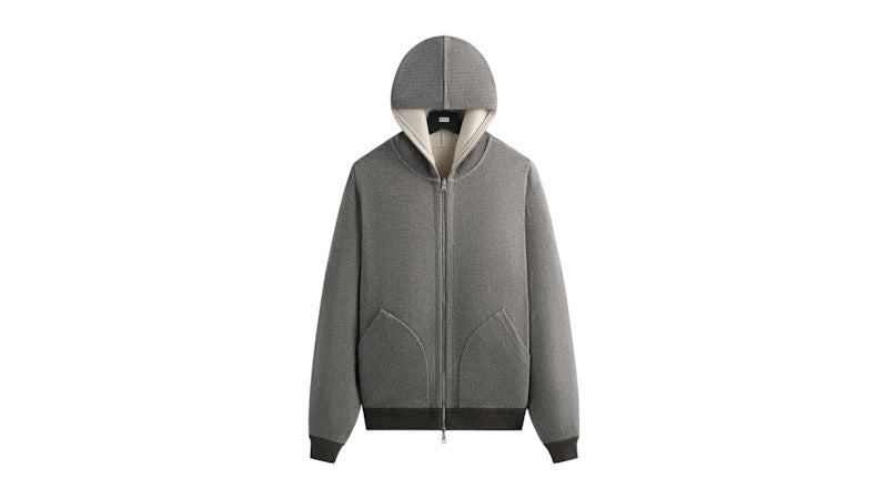 Kith & Kin Reversible Double Face Williams V Hoodie Dark Heather Grey