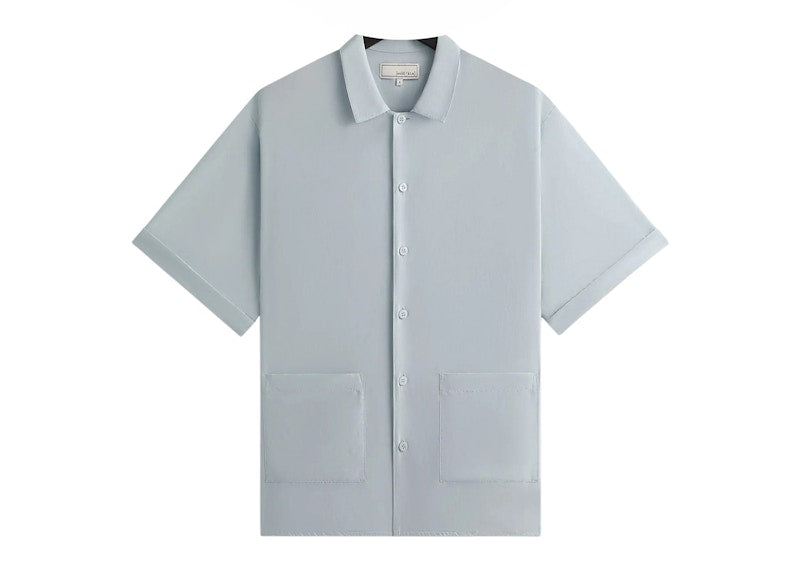 Kith Kin Silk Habotai Short Sleeve Reade Shirt Light Indigo